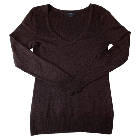 EDDIE BAUER WOMENS SMALL BROWN SWEATER - Picture 7 of 15
